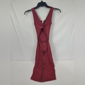 NWT Women's Windsor Dress Maroon Size S Open Back Zippered